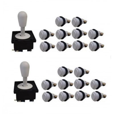 Kit arcade 20 Botões e 2 Comandos com micros completo